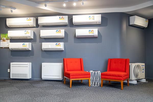 Temprite Heat Pumps air conditioners in showroom